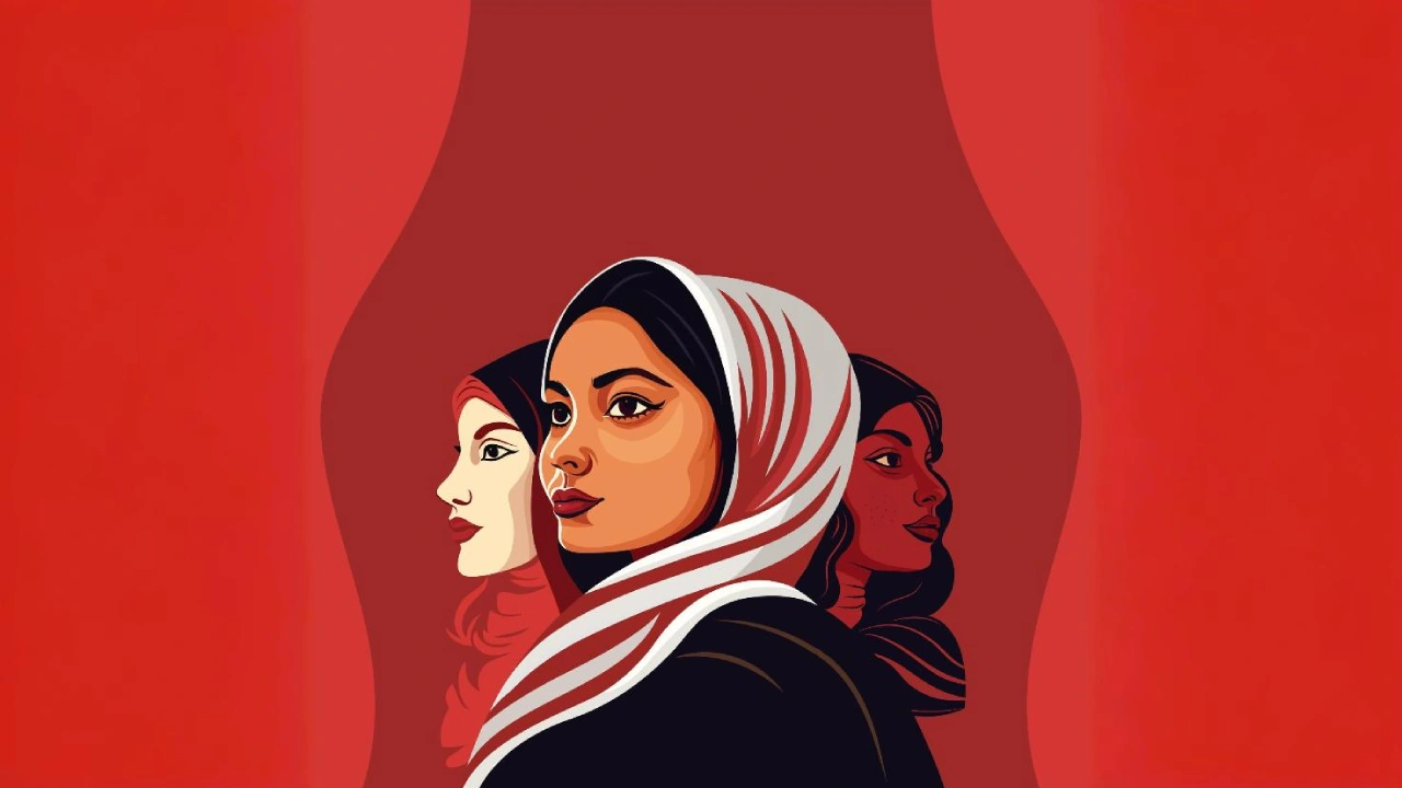 concept of traditional women of all color and religion